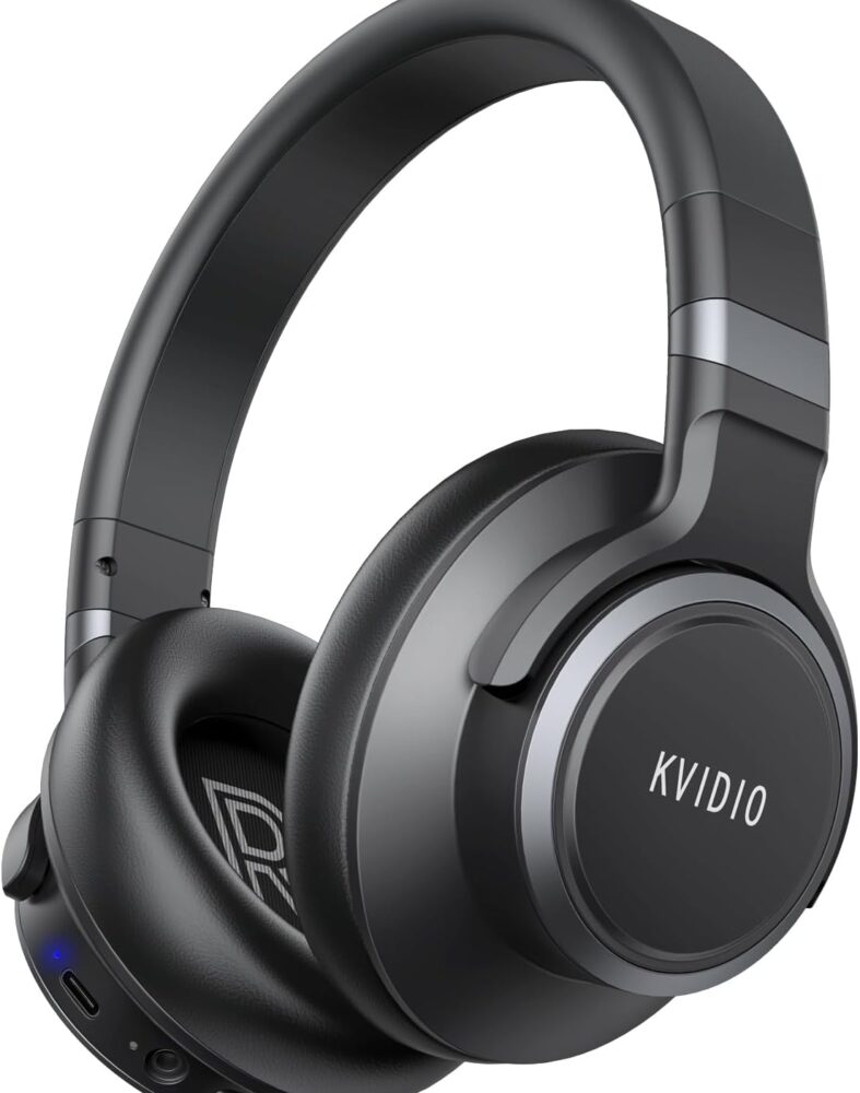 KVIDIO Hybrid Active Noise Cancelling Headphones Over Ear