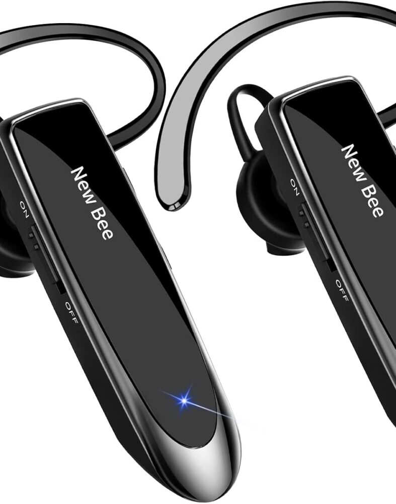 [2 Pack] Bluetooth Earpiece Wireless Handsfree Headset V5.0 24 Hrs Driving